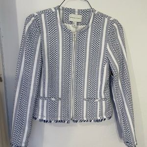 Adrienne Vittadini zip front blazer jacket